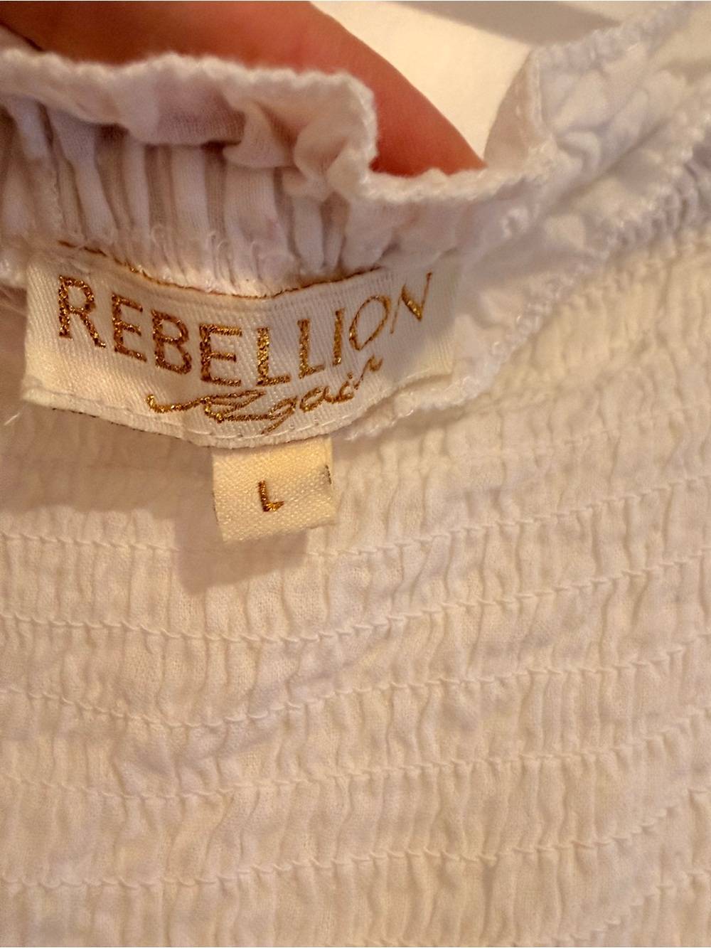 Rebellion White Eyelet Tiered Maxi Dress - Picture 6 of 14